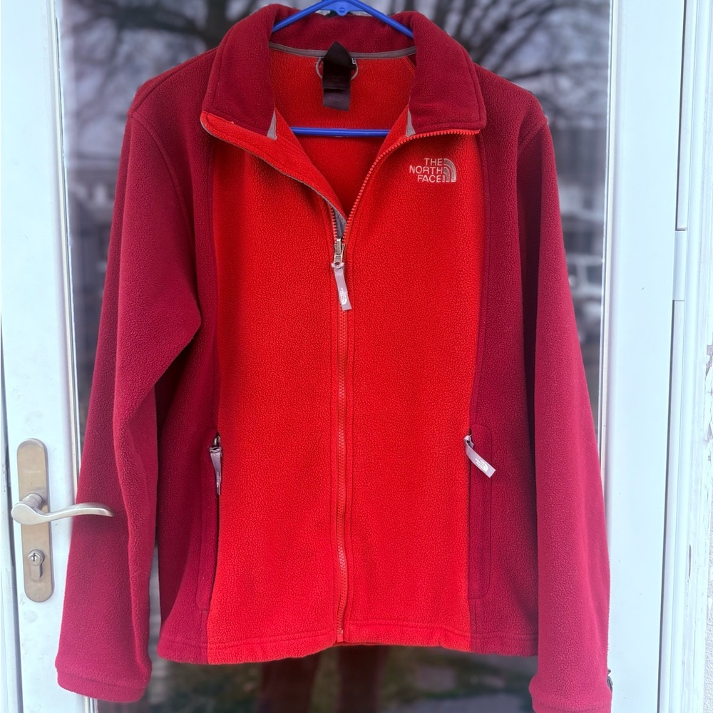 The North Face Women’s Large Fleece Rust Orange Sweatshirt Zip Jacket - Picture 9 of 10